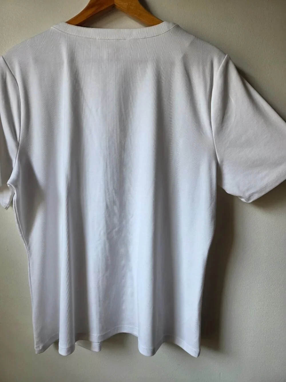 LIKE NEW NEVER WORN MICHAEL KORS WHITE V NECK ZIPPED TEE COTTON BLEND SIZE XL